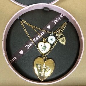 Gold Juicy Couture Triple Necklace Adjustable